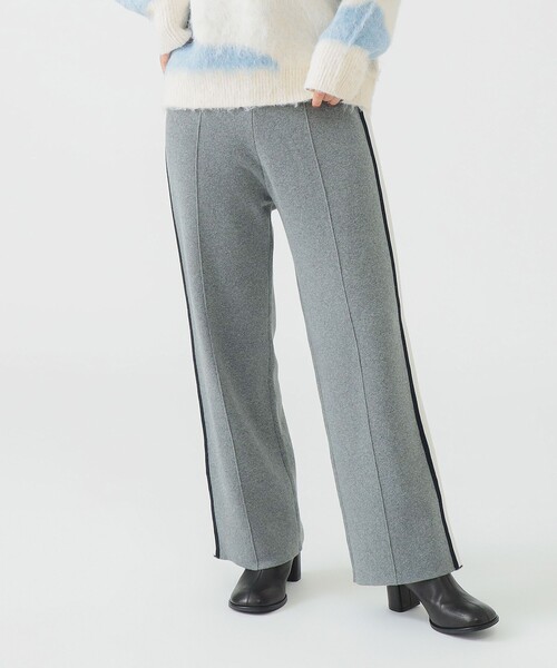 B:MING by BEAMS(ビーミングバイビームス)の「サイドライン ニットパンツ(その他パンツ・レディース・グレー/ブラック・SMALL/MEDIUM)」の2枚目の写真