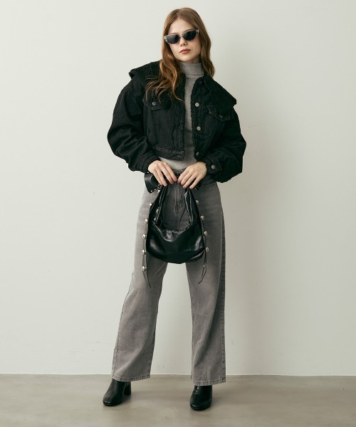 Clum(クルム)の「ヴィンテージウォッシュストレートデニムパンツ(デニムパンツ・レディース・ライトブルー/ブルー/グレー・MEDIUM/LARGE)」の13枚目の写真