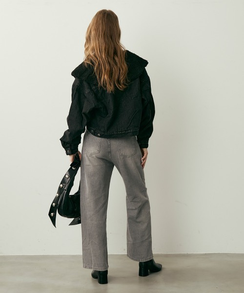 Clum(クルム)の「ヴィンテージウォッシュストレートデニムパンツ(デニムパンツ・レディース・ライトブルー/ブルー/グレー・MEDIUM/LARGE)」の18枚目の写真