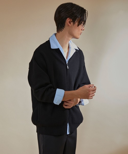 NEOL】Milan Rib Driver's Knit/ミラノリブドライバーズニット／ジップ