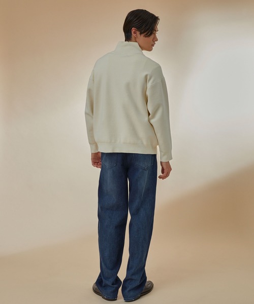 NEOL(ネオル)の「【NEOL】Milan Rib Driver's Knit/ミラノリブドライバーズニット/ジップニット(ニット/セーター・メンズ・ブラック/オフホワイト・M/L/XL)」の8枚目の写真