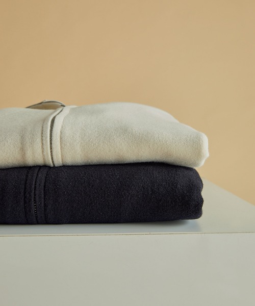 NEOL(ネオル)の「【NEOL】Milan Rib Driver's Knit/ミラノリブドライバーズニット/ジップニット(ニット/セーター・メンズ・ブラック/オフホワイト・M/L/XL)」の10枚目の写真