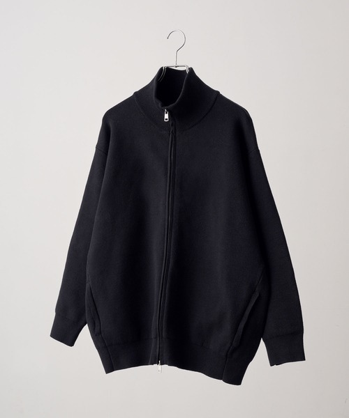 NEOL(ネオル)の「【NEOL】Milan Rib Driver's Knit/ミラノリブドライバーズニット/ジップニット(ニット/セーター・メンズ・ブラック/オフホワイト・M/L/XL)」の13枚目の写真