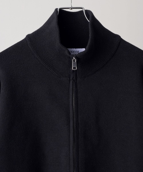 NEOL(ネオル)の「【NEOL】Milan Rib Driver's Knit/ミラノリブドライバーズニット/ジップニット(ニット/セーター・メンズ・ブラック/オフホワイト・M/L/XL)」の15枚目の写真