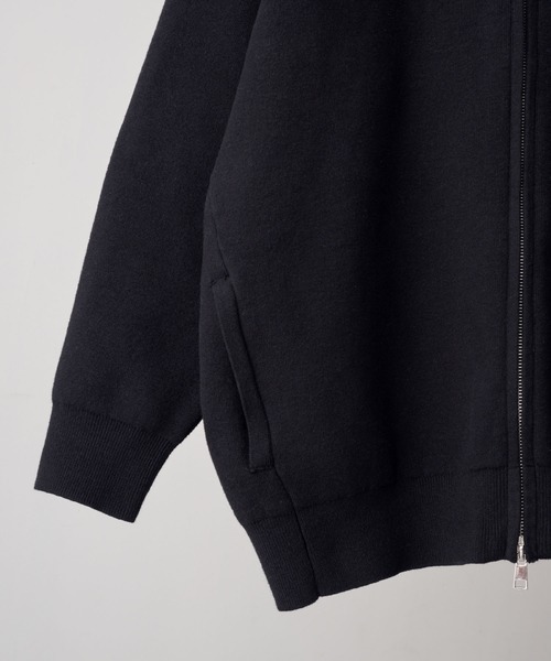 NEOL(ネオル)の「【NEOL】Milan Rib Driver's Knit/ミラノリブドライバーズニット/ジップニット(ニット/セーター・メンズ・ブラック/オフホワイト・M/L/XL)」の16枚目の写真