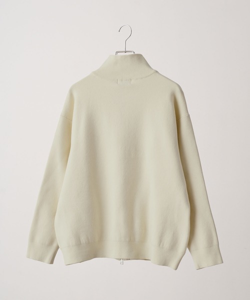 NEOL(ネオル)の「【NEOL】Milan Rib Driver's Knit/ミラノリブドライバーズニット/ジップニット(ニット/セーター・メンズ・ブラック/オフホワイト・M/L/XL)」の22枚目の写真