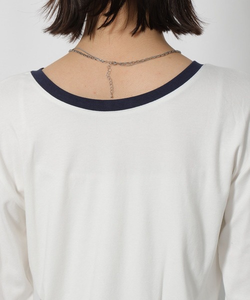 LAKOLE（ラコレ）の「2WAYヘンリーネック長袖 / 602544（Tシャツ/カットソー・レディース・グレー/アイボリー/ライトブルー・FREE）」の8枚目の写真