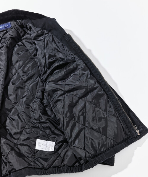 W中綿クラッシュドダックブルゾン　BLACK NAUTICA（ノーティカ） ブルゾン アウター 中綿 クラッシュド ダック