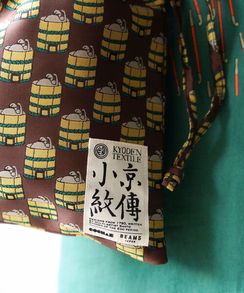 BEAMS JAPAN(ビームス ジャパン)の「【京伝TEXTILE】山東京伝小紋 巾着トート(ハンドバッグ・レディース・ブラウン/その他・ONE SIZE)」の3枚目の写真