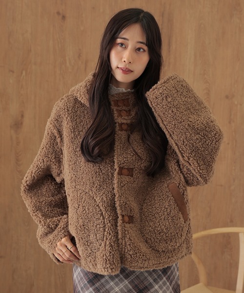 セール】mouton boa reversible hooded coat（ムートンコート