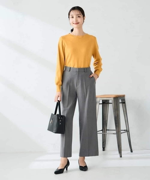 a.v.v（アーヴェヴェ）の「【洗える】ボートネック美ラクるパフスリーブニット（ニット/セーター・レディース・グレー/レッド/マスタード/パープル/ブラック/アイボリー/グレー系その他/ブルー・36/42/40/38/34）」の16枚目の写真