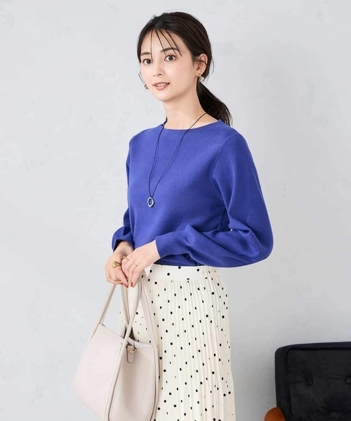 a.v.v（アーヴェヴェ）の「【洗える】ボートネック美ラクるパフスリーブニット（ニット/セーター・レディース・グレー/レッド/マスタード/パープル/ブラック/アイボリー/グレー系その他/ブルー・36/42/40/38/34）」の20枚目の写真