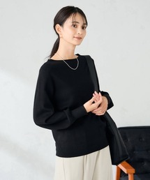 a.v.v | 【洗える】ボートネック美ラクるパフスリーブニット(ニット/セーター)