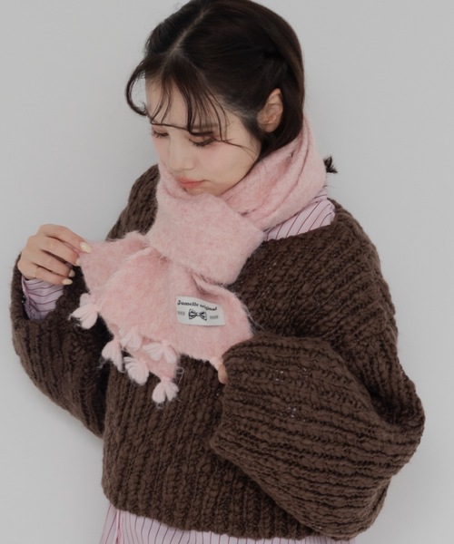 JUMELLE（ジュメロ）の「color muffler（マフラー・レディース・ベージュ/ホワイト/ピンク・FREE）」の3枚目の写真