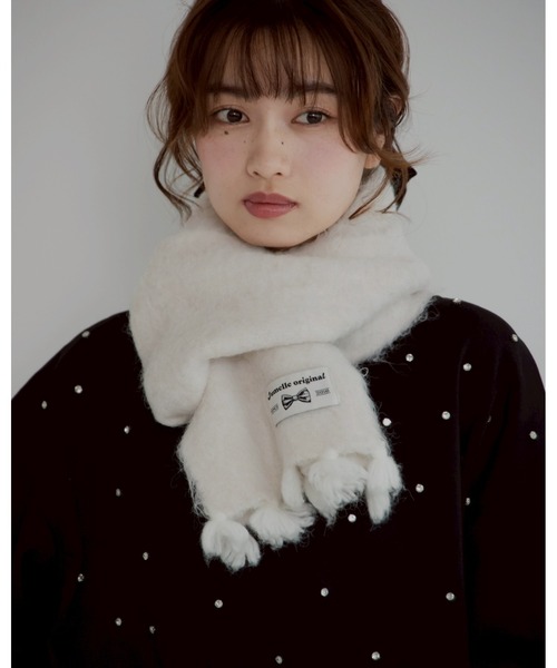JUMELLE（ジュメロ）の「color muffler（マフラー・レディース・ベージュ/ホワイト/ピンク・FREE）」の7枚目の写真