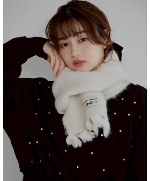 JUMELLE（ジュメロ）の「color muffler（マフラー・レディース・ベージュ/ホワイト/ピンク・FREE）」の8枚目の写真