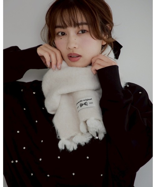 JUMELLE（ジュメロ）の「color muffler（マフラー・レディース・ベージュ/ホワイト/ピンク・FREE）」の9枚目の写真