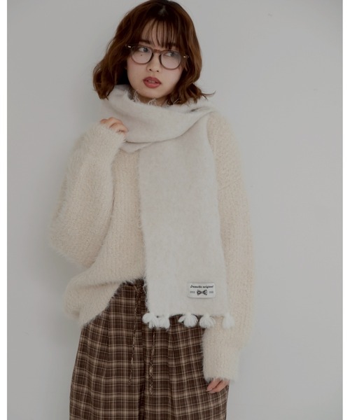 JUMELLE（ジュメロ）の「color muffler（マフラー・レディース・ベージュ/ホワイト/ピンク・FREE）」の11枚目の写真