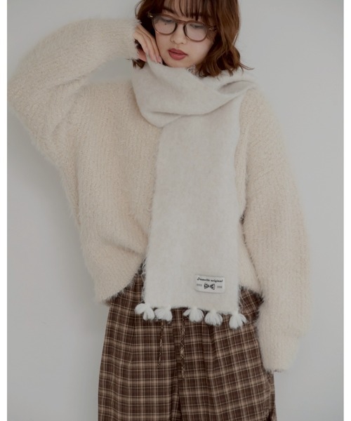 JUMELLE（ジュメロ）の「color muffler（マフラー・レディース・ベージュ/ホワイト/ピンク・FREE）」の12枚目の写真