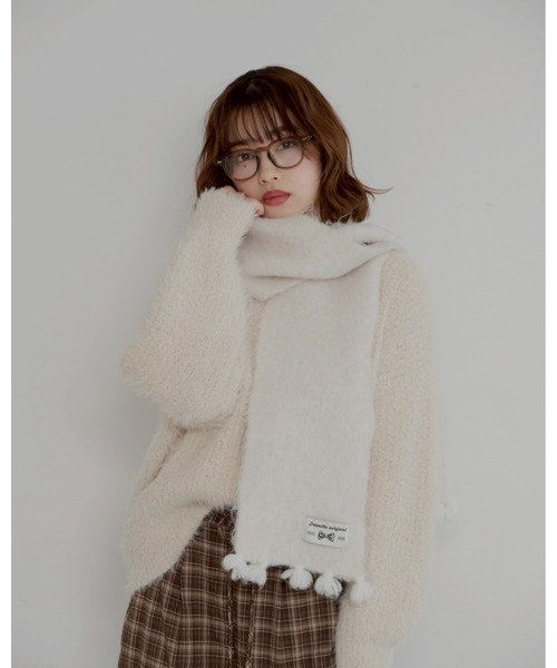 JUMELLE（ジュメロ）の「color muffler（マフラー・レディース・ベージュ/ホワイト/ピンク・FREE）」の5枚目の写真