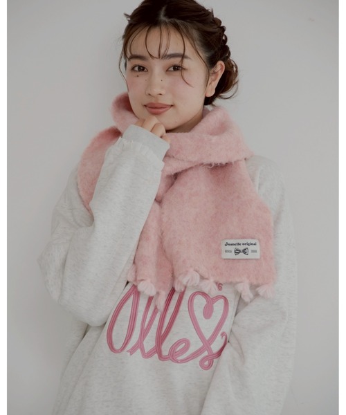 JUMELLE（ジュメロ）の「color muffler（マフラー・レディース・ベージュ/ホワイト/ピンク・FREE）」の13枚目の写真