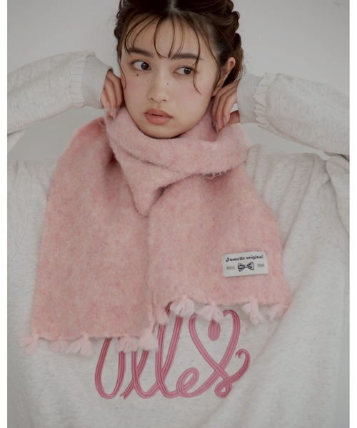 JUMELLE（ジュメロ）の「color muffler（マフラー・レディース・ベージュ/ホワイト/ピンク・FREE）」の6枚目の写真