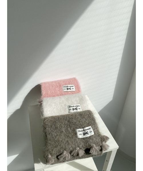 JUMELLE(ジュメロ)の「color muffler(マフラー・レディース・ベージュ/ホワイト/ピンク・FREE)」の21枚目の写真