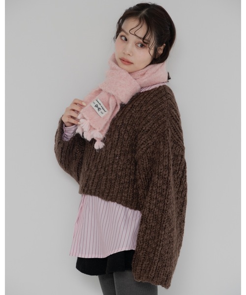 JUMELLE(ジュメロ)の「color muffler(マフラー・レディース・ベージュ/ホワイト/ピンク・FREE)」の17枚目の写真
