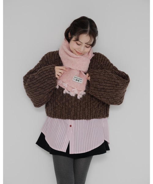 JUMELLE(ジュメロ)の「color muffler(マフラー・レディース・ベージュ/ホワイト/ピンク・FREE)」の18枚目の写真