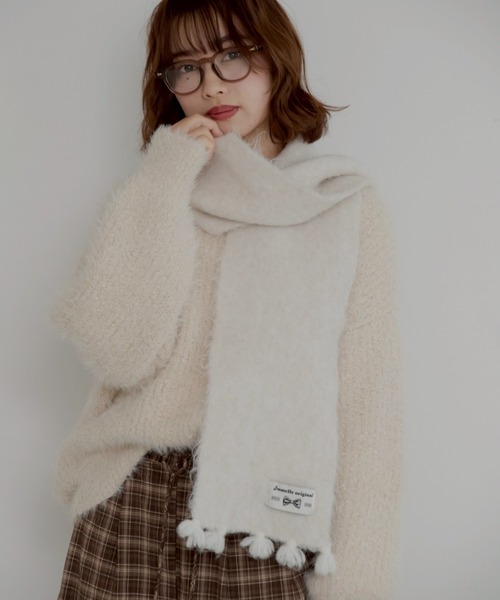 JUMELLE(ジュメロ)の「color muffler(マフラー・レディース・ベージュ/ホワイト/ピンク・FREE)」の19枚目の写真