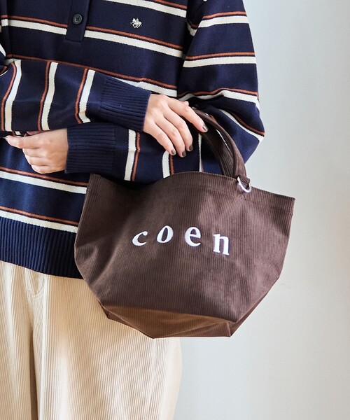 coen(コーエン)の「【一部WEB限定カラー・新素材】coen(コーエン)ロゴ アソートトートバッグ(Sサイズ)(トートバッグ・レディース・オレンジ系その他/ターコイズブルー/ダークブラウン/ベージュ/その他1/その他2/その他3・FREE)」の2枚目の写真