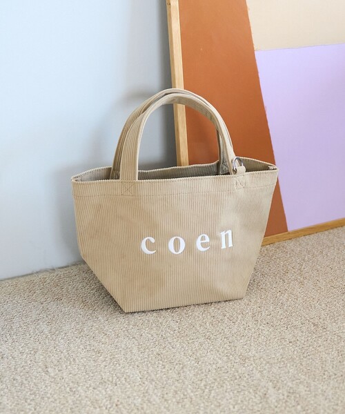 coen(コーエン)の「【一部WEB限定カラー・新素材】coen(コーエン)ロゴ アソートトートバッグ(Sサイズ)(トートバッグ・レディース・オレンジ系その他/ターコイズブルー/ダークブラウン/ベージュ/その他1/その他2/その他3・FREE)」の1枚目の写真
