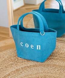 【一部WEB限定カラー・新素材】coen（コーエン）ロゴ アソートトートバッグ(Sサイズ)