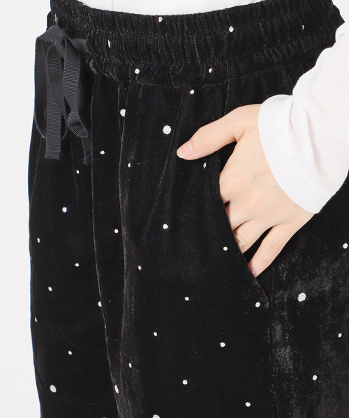 VIAN / グリッターベルベット イージーパンツ 【新品、未使用】 Spick & Span｜《WEB限定追加》VIAN / ヴィアン グリッターベルベット