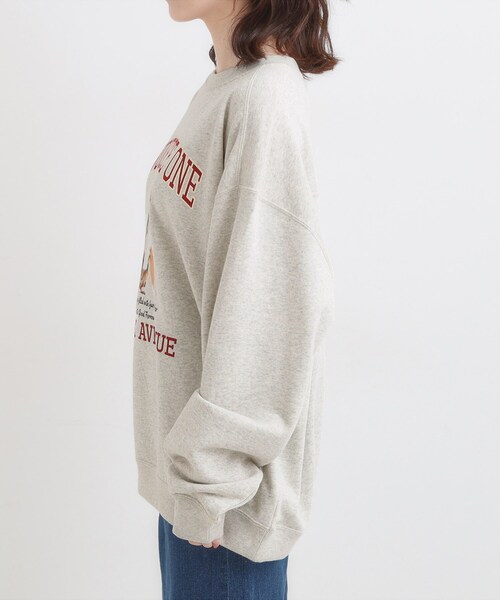 SHOO・LA・RUE（シューラルー）の「【選べる4柄】グラフィックアソート オーバーサイズ 裏毛スウェット（スウェット・レディース・チャコールグレー/グリーン系その他4/ホワイト系3/ピンク系4・00）」の7枚目の写真