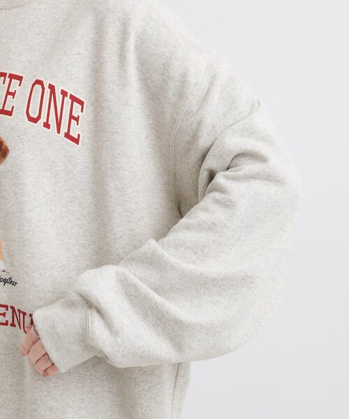 SHOO・LA・RUE（シューラルー）の「【選べる4柄】グラフィックアソート オーバーサイズ 裏毛スウェット（スウェット・レディース・チャコールグレー/グリーン系その他4/ホワイト系3/ピンク系4・00）」の10枚目の写真
