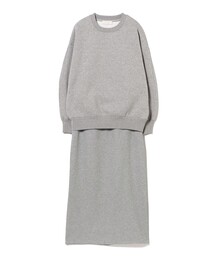 B:MING by BEAMS（ビーミングバイビームス）の「裏起毛カットソー×スカート セット（ワンピース・レディース）」