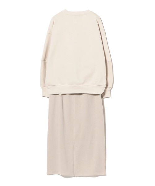 B:MING by BEAMS（ビーミングバイビームス）の「裏起毛カットソー×スカート セット（ワンピース・レディース・ライトグレー/ブラック/ナチュラル・ONE SIZE）」の5枚目の写真