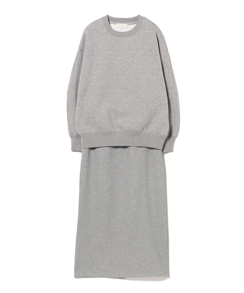 B:MING by BEAMS（ビーミングバイビームス）の「裏起毛カットソー×スカート セット（ワンピース・レディース・ライトグレー/ブラック/ナチュラル・ONE SIZE）」の7枚目の写真