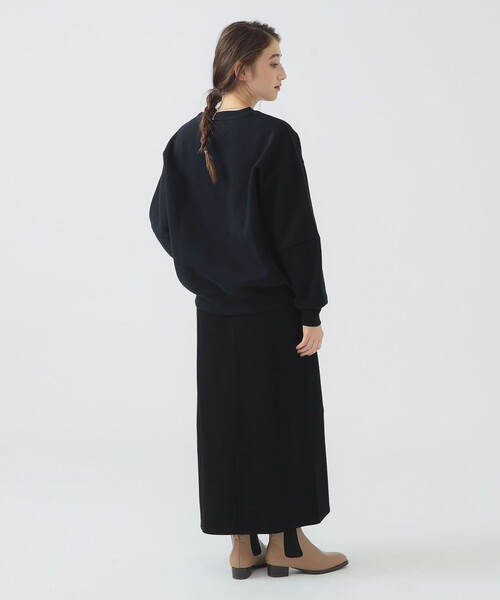 セール】裏起毛カットソー×スカート セット (洗濯可)（ワンピース）｜B