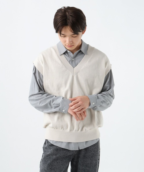 GLOBAL WORK(グローバルワーク)の「2SETシャツ*ベスト/AND YUA ANY/593390(シャツ/ブラウス・キッズ・ブラウン/グレイッシュブルー・MEDIUM/LARGE)」の2枚目の写真