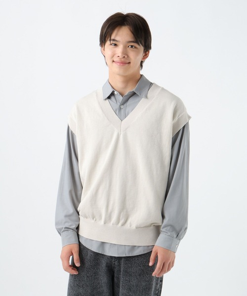 GLOBAL WORK(グローバルワーク)の「2SETシャツ*ベスト/AND YUA ANY/593390(シャツ/ブラウス・キッズ・ブラウン/グレイッシュブルー・MEDIUM/LARGE)」の17枚目の写真