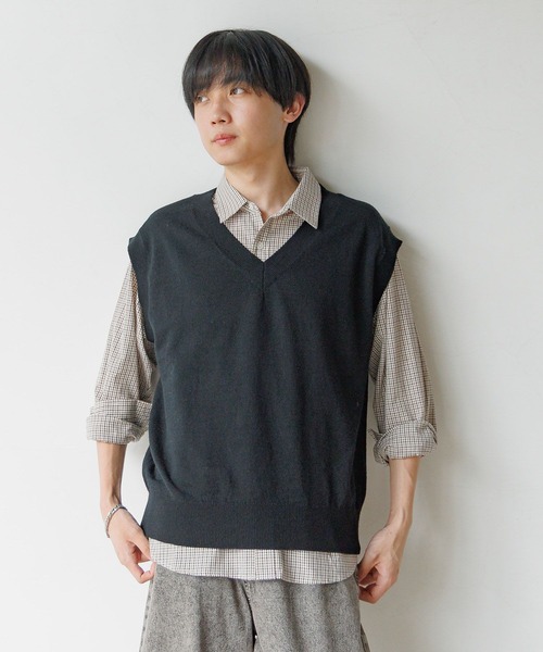 GLOBAL WORK(グローバルワーク)の「2SETシャツ*ベスト/AND YUA ANY/593390(シャツ/ブラウス・キッズ・ブラウン/グレイッシュブルー・MEDIUM/LARGE)」の7枚目の写真