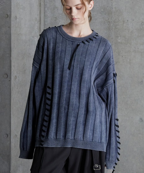 SERACE】Vintage design loose hand stitch Knit / ヴィンテージ