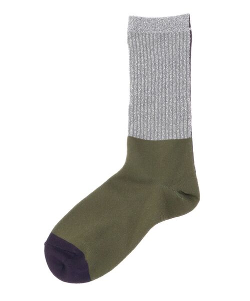 UN3D.(アンスリード)の「METALLIC BLOCK SOCKS / メタリックブロックソックス(ソックス/靴下・レディース・シルバー/ゴールド・FREE)」の7枚目の写真