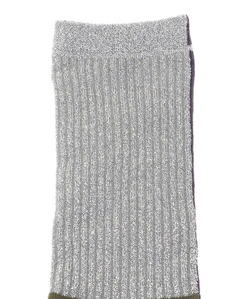 UN3D.(アンスリード)の「METALLIC BLOCK SOCKS / メタリックブロックソックス(ソックス/靴下・レディース・シルバー/ゴールド・FREE)」の6枚目の写真