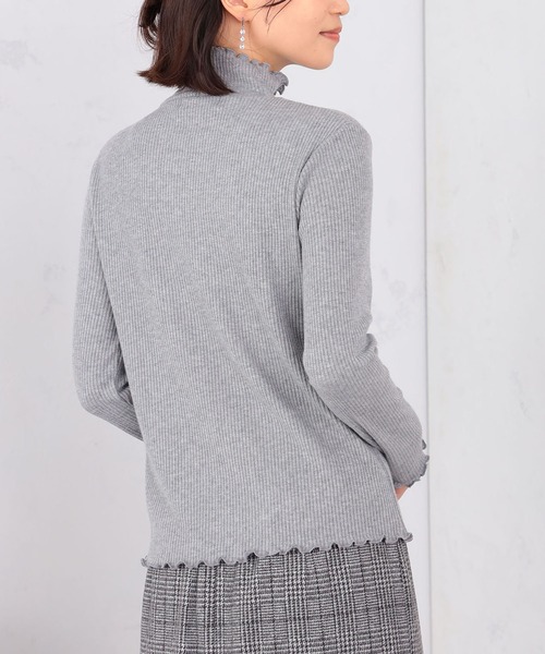 GALLORIA（ギャローリア）の「ラメテレコハイネックＴシャツ（Tシャツ/カットソー・レディース・グレー/ダークグリーン/ブラック/アイボリー・L/LL/S/M）」の10枚目の写真