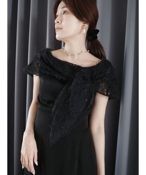 LAGUNAMOON（ラグナムーン）の「LADYオフショルレースドレス（ドレス・レディース・ブラック/グリーン・SMALL/MEDIUM）」の4枚目の写真