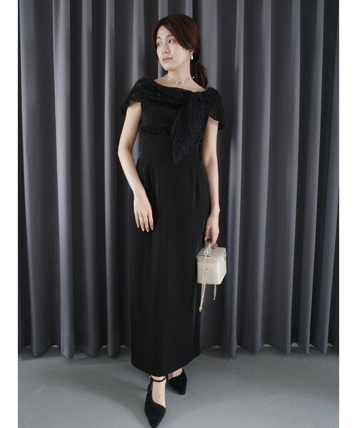 LAGUNAMOON（ラグナムーン）の「LADYオフショルレースドレス（ドレス・レディース・ブラック/グリーン・SMALL/MEDIUM）」の6枚目の写真