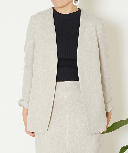 セール/ブランド古着】Liesse｜リエス（レディース）のノーカラー